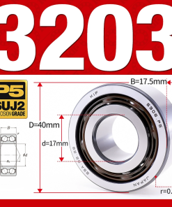 Vòng bi - bạc đạn 3203 (Không phớt -  17*40*17,5 mm)