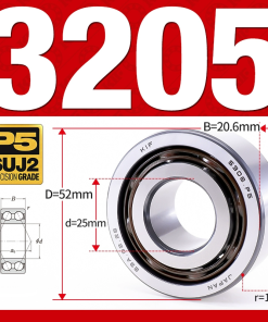 Vòng bi - bạc đạn 3205 (Không phớt -  25*52*20,6 mm)