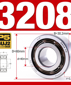 Vòng bi - bạc đạn 3208 (Không phớt -  40*80*30.2 mm)