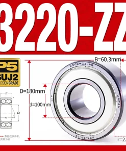 Vòng bi - bạc đạn 3220-ZZ  (Phớt kim loại - 00*180*60.3 mm)