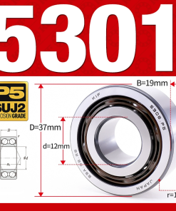 Vòng bi - bạc đạn 5301 (Không phớt - 12*37*19 mm)
