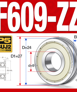 Vòng bi - bạc đạn mini F609-ZZ (Mặt bích -  9*24*7 mm)
