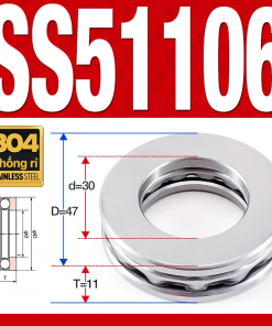 Vòng bi - bạc đạn SS51106 (Chặn trục - Inox 304 - 30*47*11 mm)