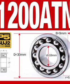 Vòng bi - bạc đạn tự lựa 1200ATN  (Chịu nhiệt - vòng cách bi Nylon -  10*30*9 mm)