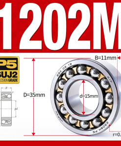 Vòng bi - bạc đạn tự lựa 1202M (Chịu nhiệt - vòng cách bi Đồng - 15*35*11 mm)
