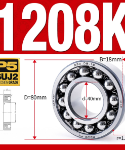 Vòng bi - bạc đạn tự lựa 1208K (Lỗ côn - 40*80*18 mm)