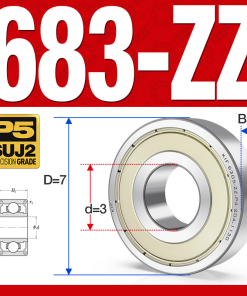 Vòng bi - bạc đạn  683-ZZ (Phớt kim loại -  3*7*3 mm)