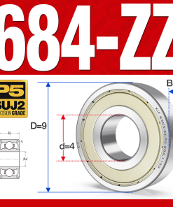 Vòng bi - bạc đạn  684-ZZ (Phớt kim loại -  4*9*4 mm)