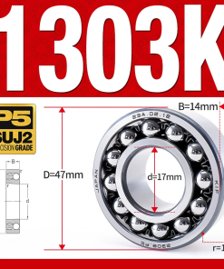 Vòng bi - bạc đạn tự lựa 1303K (Lỗ côn - 17*47*14 mm)