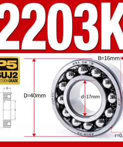 Vòng bi - bạc đạn tự lựa 2203K (Lỗ côn - 17*40*16 mm)