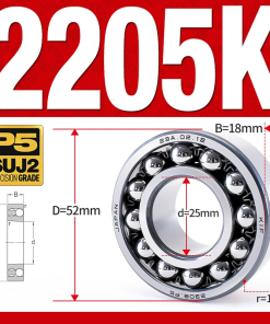 Vòng bi - bạc đạn tự lựa 2205K (Lỗ côn - 25*52*18 mm)