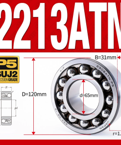 Vòng bi - bạc đạn tự lựa 2213ATN  (Chịu nhiệt - vòng cách bi Nylon - 65*120*31 mm)