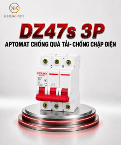 DZ47s 3P Delixi – Aptomat tép MCB chống quá tải- chống chập
